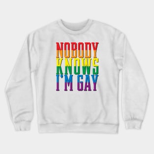 Nobody knows I'm gay Crewneck Sweatshirt